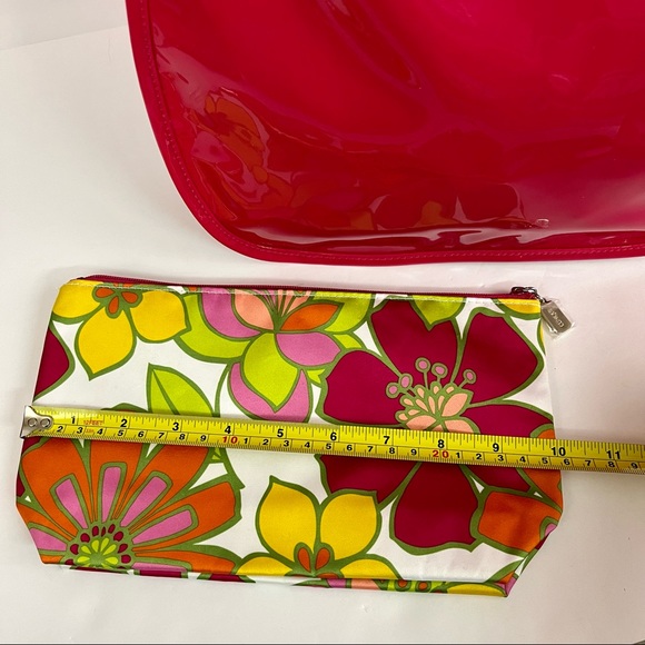 Clinique Small Pink Clear Tote Bag & Small Floral Zipper Pouch Bundle - Picture 6 of 16
